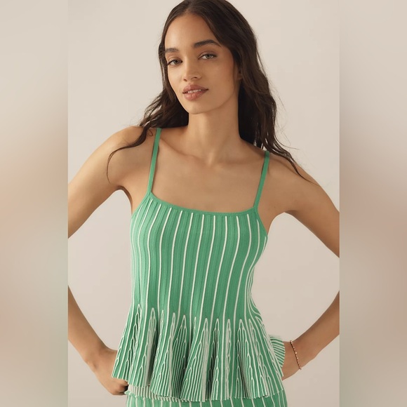 Anthropologie Tops - Maeve Ruffled Peplum Knit Tank